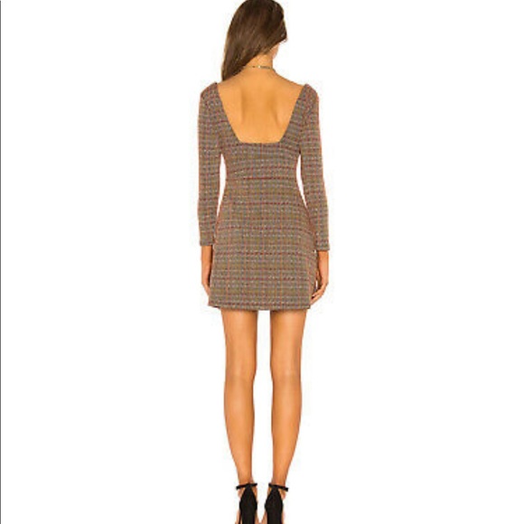 Free People Squareneck Herringbone Dress - Picture 4 of 8